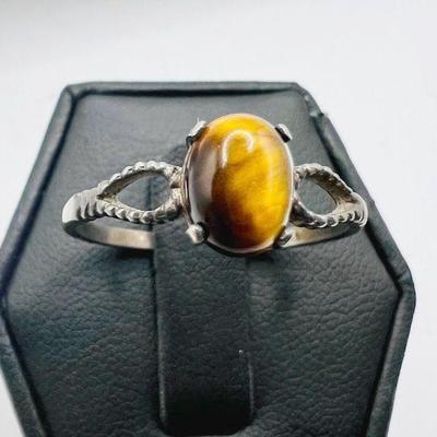Sterling Silver Tigers Eye Ring
