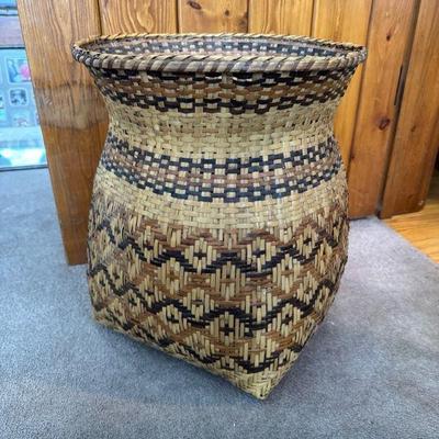 Native American Tall Standing Basket
