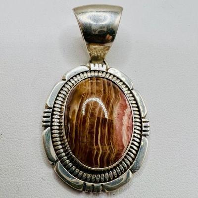 Sterling Silver Polished Stone Pendant
