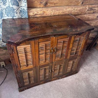 Thick Live Edge Top Cabinet
