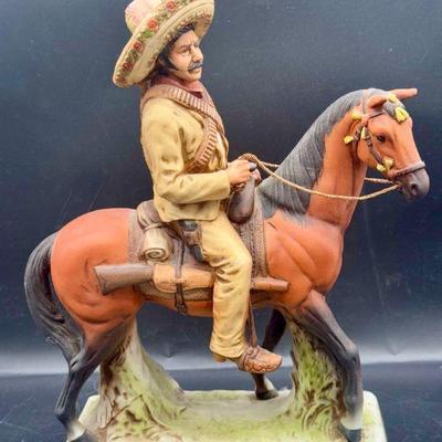GENERAL FRANCISCO "PANCHO" VILLA~EMPTY PORCELAIN TEQUILA DECANTER~1975 1st Ed.

