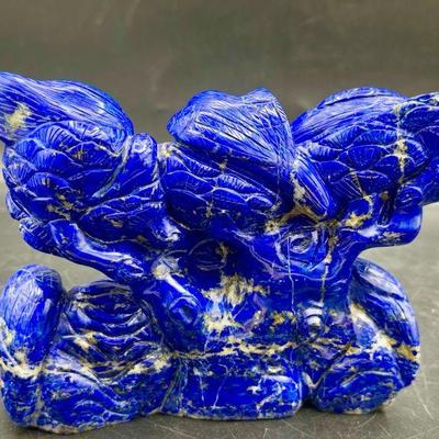 Stunning Carved Lapis Lazuli Sculpture
