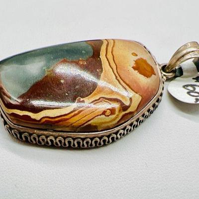Owyhee Jasper 2.25” Sterling Silver Pendant
