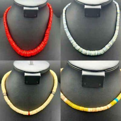 (4) Stone/Shell Necklaces
