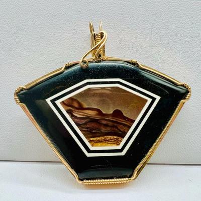 Wire Wrapped Scene Pendant
