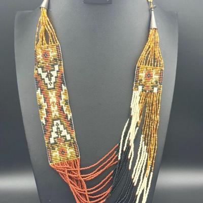 Multi Strand Seed Bead Necklace
