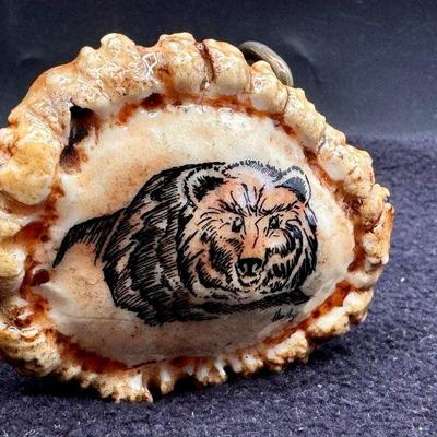 Signed Halley Antler Belt Buckle
