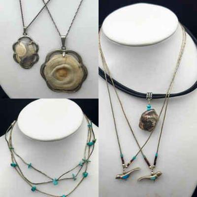 (8) Southwest Style Necklaces
