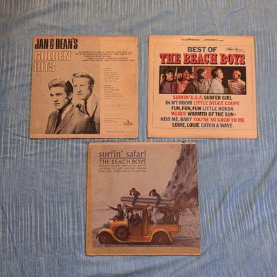 Jan & Dean and Beach Boys vintage vinyl records