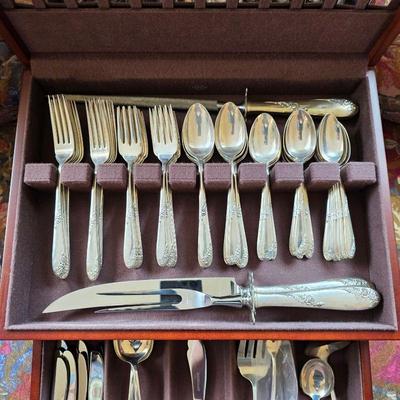 Sweetheart Rose by Lunt sterling silver flatware