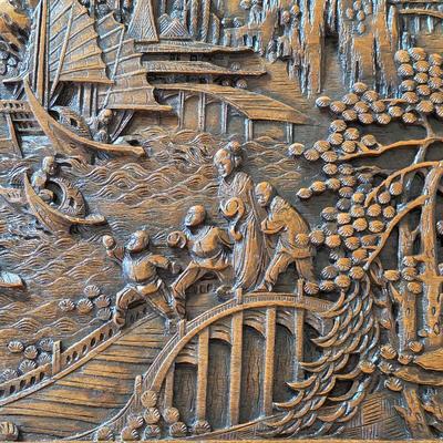 Vintage Chinese hand carved Huanghuali coffee table