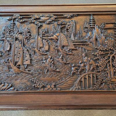Vintage Chinese hand carved Huanghuali coffee table