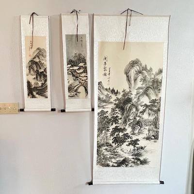 Asian Silk scrolls 