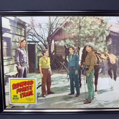 Framed Vintage Print – 'Redwood Forest Trail' Movie Set	