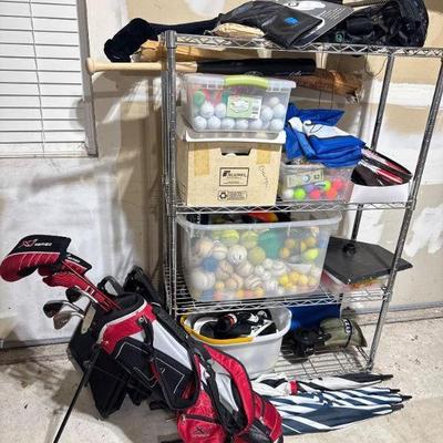Callaway Golf Clubs + Huge Sports Gear Lot - Tennis, Baseball, & More	