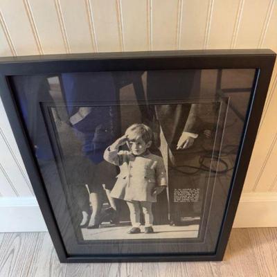 Framed Historic Photograph – John F. Kennedy Jr.’s Iconic Salute	