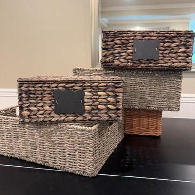 Set of Woven Storage Baskets – Assorted Sizes	