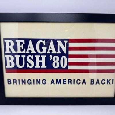 Framed 1980 Reagan-Bush Campaign Poster – "Bringing America Back!"	