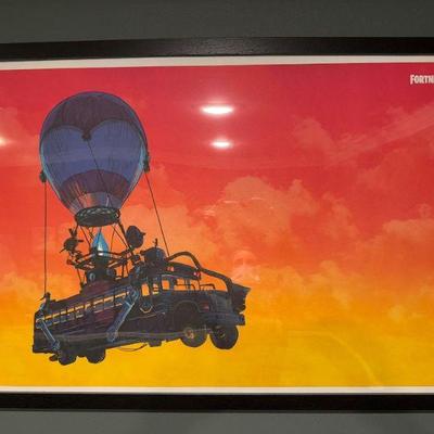 Fortnite  Battle Bus Framed Limited Edition Wall Poster (42/50)	