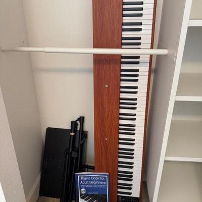 Full-Size Keyboard Digital Piano w/ Stand & Beginner’s Book	