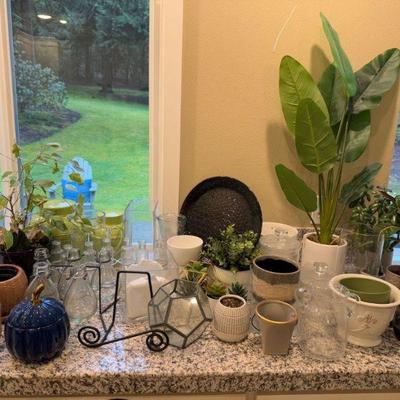 Greenish Goodies! Faux Plants, Planters & Vases	