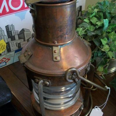 Vintage Copper Nautical Lamp