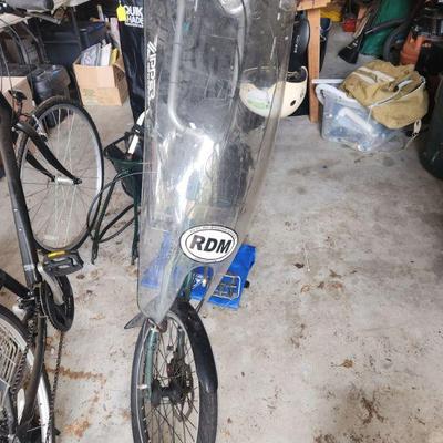 Front Wheel 15, Back Wheel 24" Most of the weight is on the rear wheel. Rear Wheel Drive.