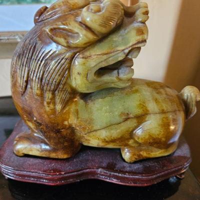 Jade Chinese Foo Dog Statue