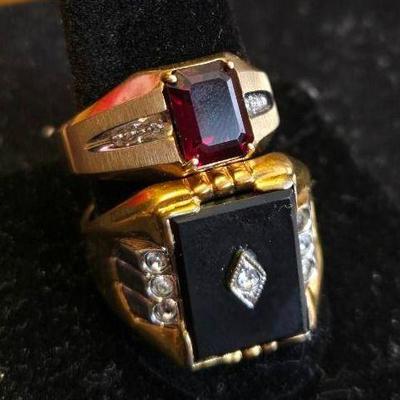 10K and 14K Men's Gold Rings