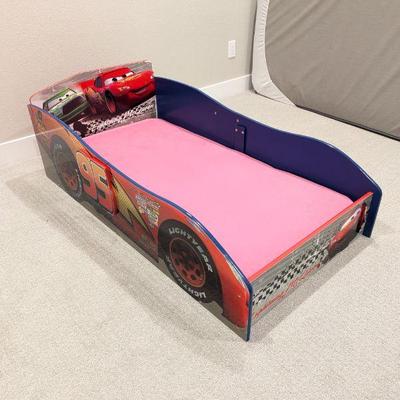 Lot #83 - Lightning McQueen Toddler Bed Frame with Kolcraft Pediatric 800 Mattress