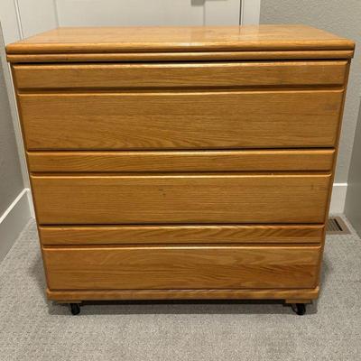 Lot #65 - Vintage Legends Furniture Remington 3-Drawer Wood Chest