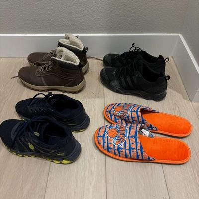 Lot #71 - Men's Size 10-10.5 Footwear Lot - Including Adidas, K-Swiss, NY Knicks Slippers