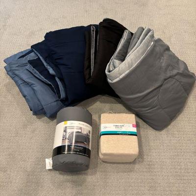 Lot #57 - Full/Queen Mainstays Bedding Lot - Comforters and Sheet Sets