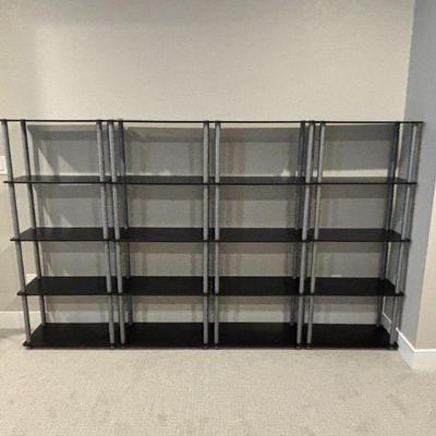 Lot #138 - Vienxin Global- Modern Black Shelving Units.