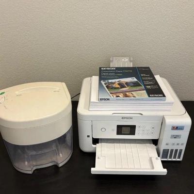 Lot #50 - Epson EcoTank ET-2850 Printer and Royal MD100 Disk Shredder Lot.