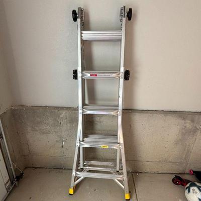 Lot #191 - Gorilla Ladders GLMPXA-18 - 18 ft. Reach MPXA Aluminum Multi-Position Ladder