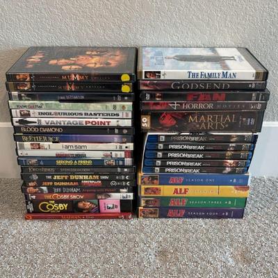 Lot #140 - DVD Collection Lot - The Mummy, Inglourious Basterds, Blood Diamond, ALF, The Cosby Show & More.