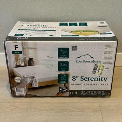 Lot #73 - Full Size Spa Sensations 8" Serenity Memory Foam Mattress - New in Box