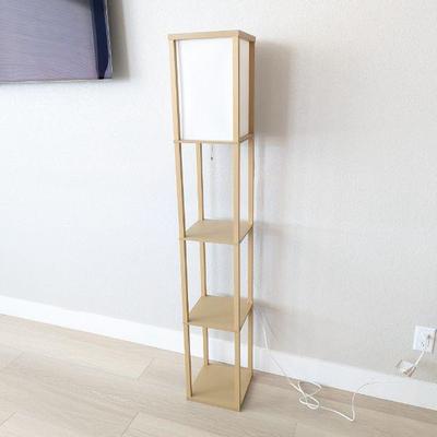 Lot #8 - Modern Three Shelf Etagere Organizer Storage Floor Lamp