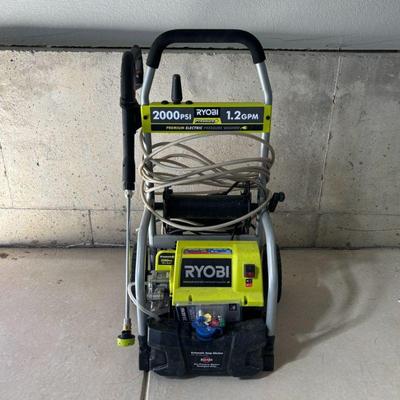 Lot #204 - Ryobi 2000 PSI Electric Pressure Washer & Black Max Nozzle Kit