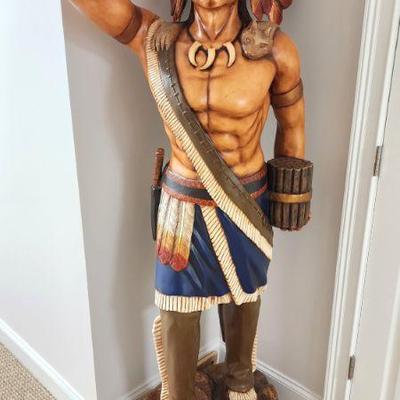 Indian Statue 6ft Tobacco Cigar Store Prop