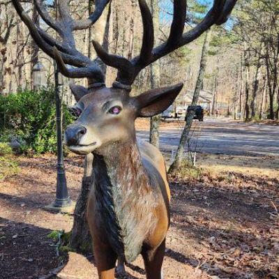 Large Outside Deer Statue (This item is not heavy) (Possible Plastic Form)