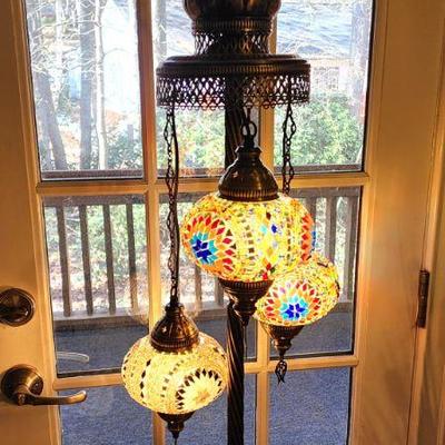 Mosaic Floor Lamp 3 Big Globe Turkish Lamp Moroccan Lamp