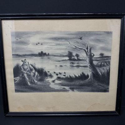 Vintage Print – Attributed to Arnold Blanch (Duck Hunter, 1939)	