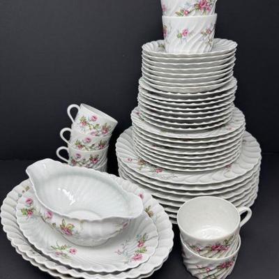 Haviland Limoges Fine China Dinnerware Set – Pink Floral Julia Pattern	