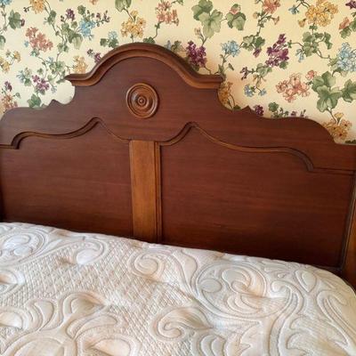 Antique Headboard & Frame - Arched & Detailed, Full/Queen Size	