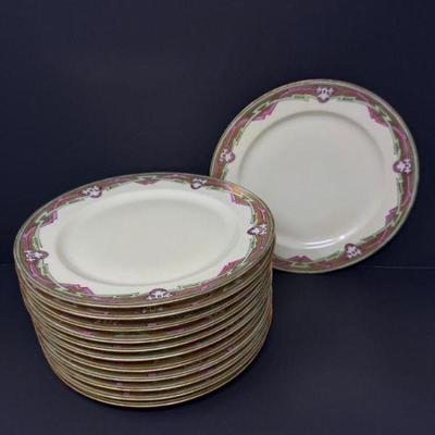Antique Haviland France Hand-Painted Dinner Plates – Art Deco Style	