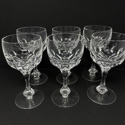 Large Cut Crystal Red Wine Glasses (Set of 6)	