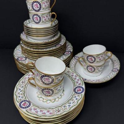 Haviland Limoges France ‘Louveciennes’ Porcelain Dinnerware Set	