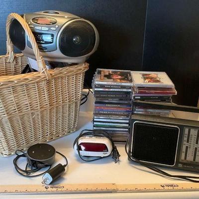 Cd player and cds radio, and electronics lot